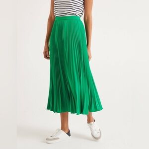 Boden Kristen Pleated Skirt - Rich Emerald size 8